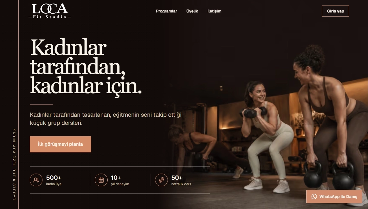 LocaFit Studio canlı site ekran görüntüsü